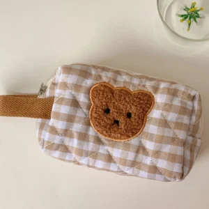 Cute Bear Cotton Makeup Toiletry Bag