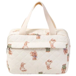 Quilted Cotton Floral Makeup Toiletry Bag