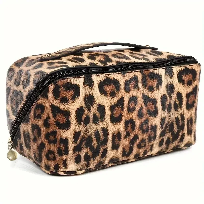 Leopard Print Pillow Toiletry Makeup Bag