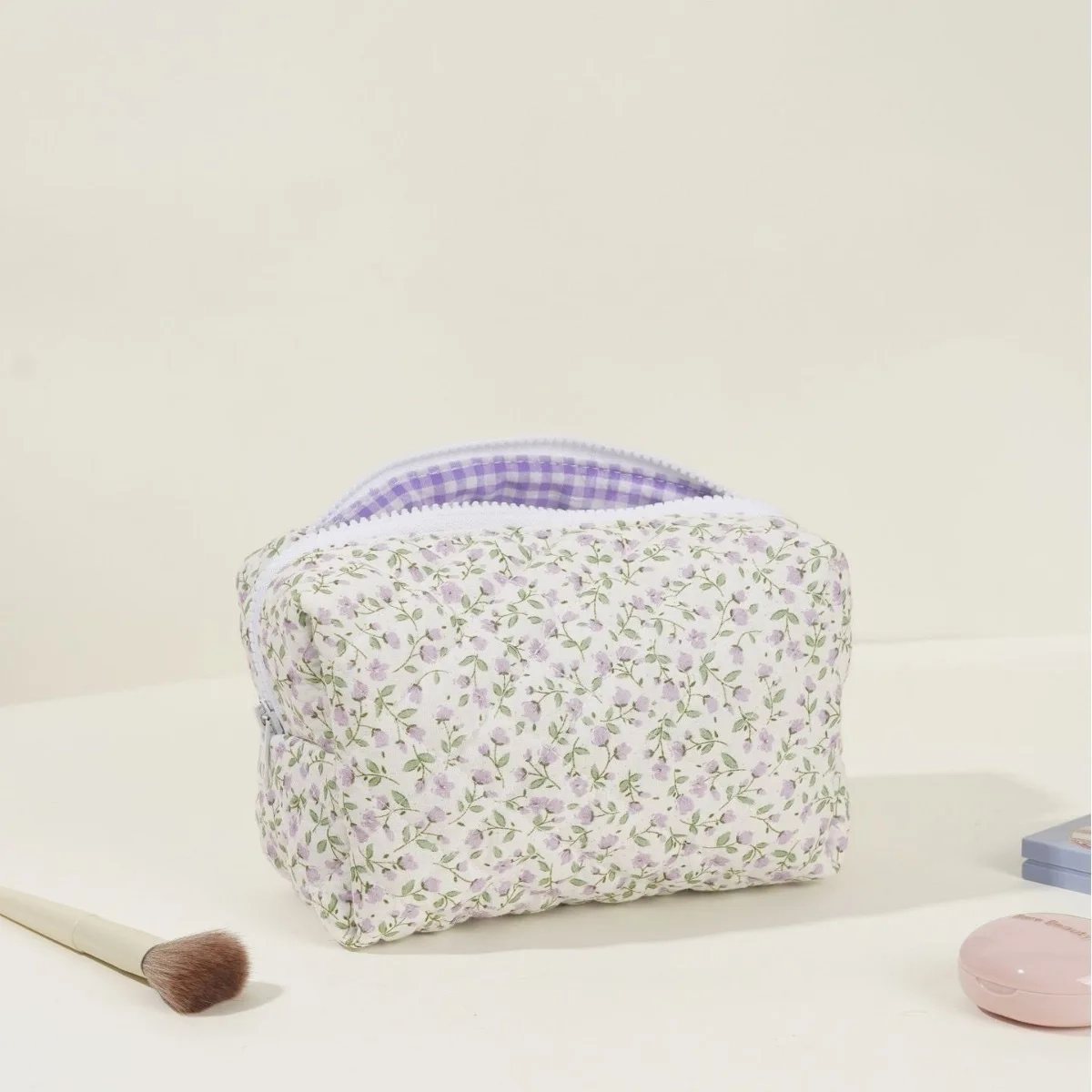 Quilted Floral Large Capacity Toiletry Bag - Image 7