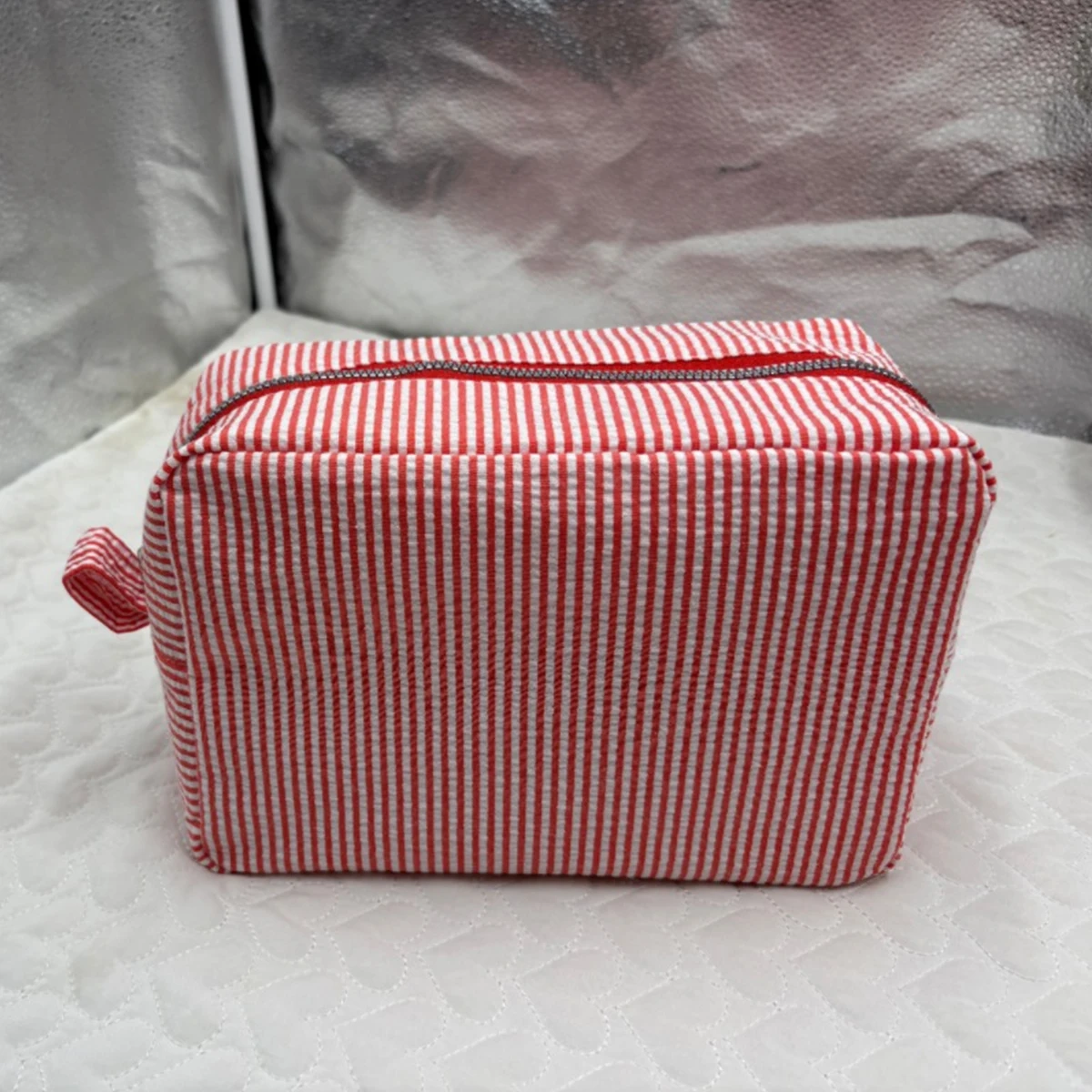 Striped Large Capacity Cotton Toiletry Bag - Image 13