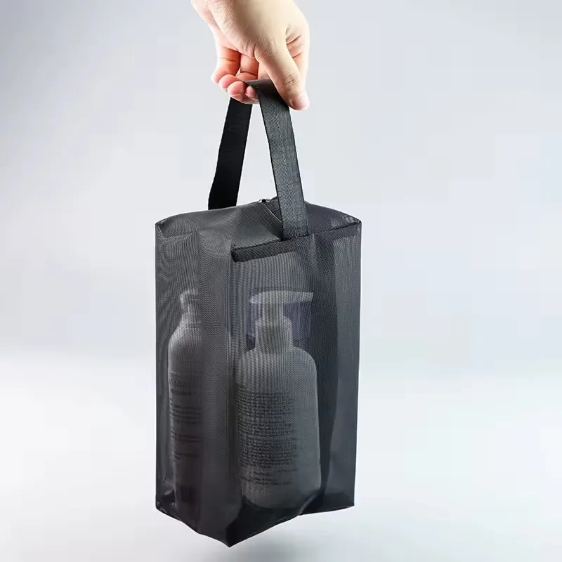 Transparent Mesh Toiletry and Makeup Pouch