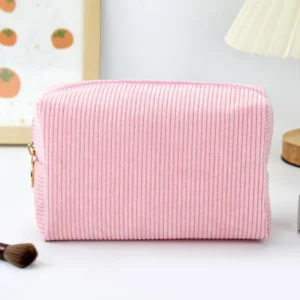 Corduroy Octagonal Large Capacity Toiletry Bag