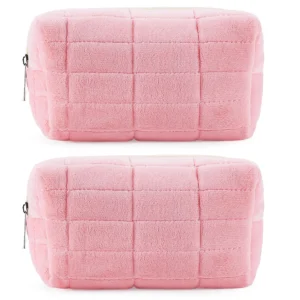 Small Plush Zipper Makeup Toiletry Bag