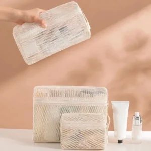 Portable Mesh Dry Wet Separation Toiletry Bag