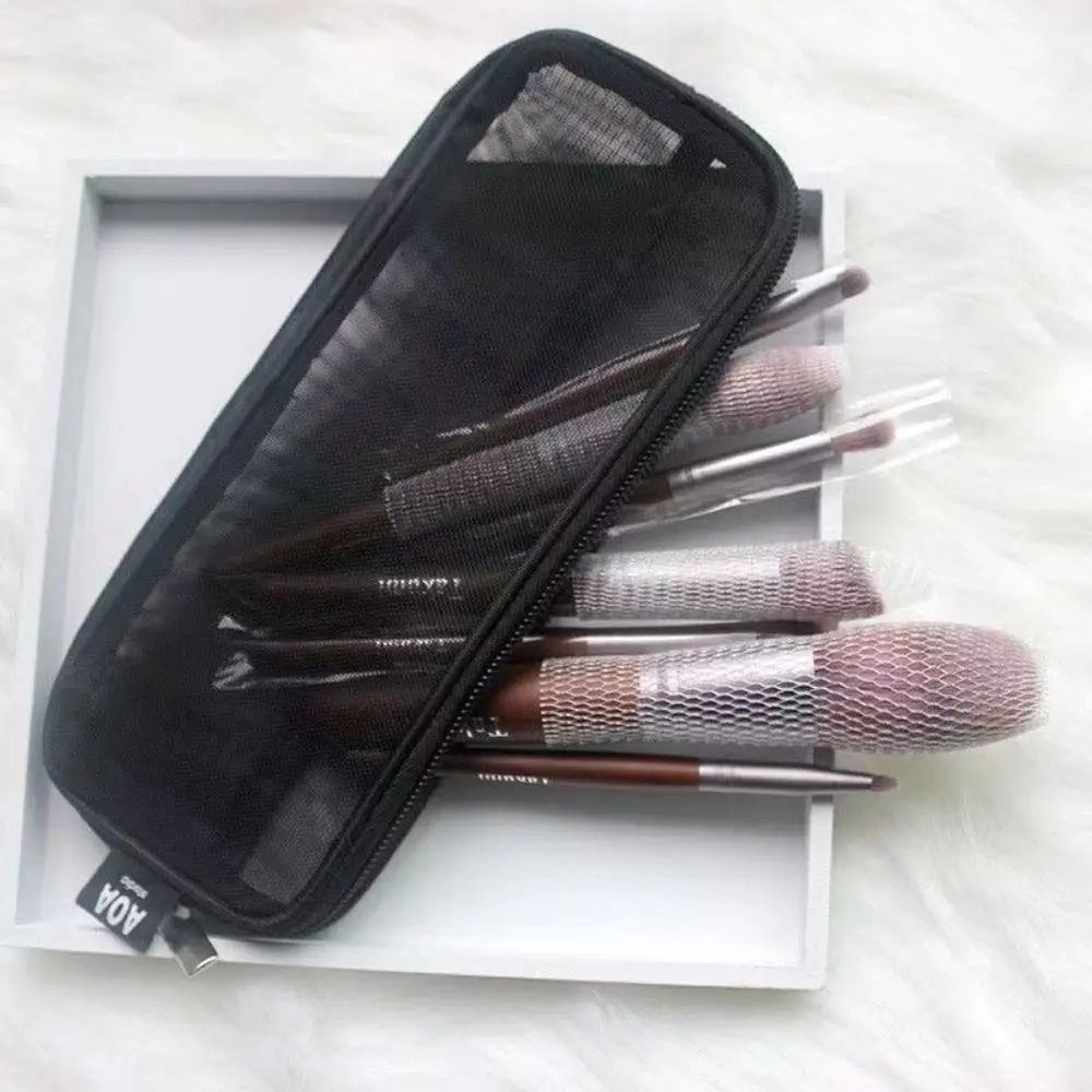Mesh Makeup Brush Organizer Toiletry Bag - Image 3