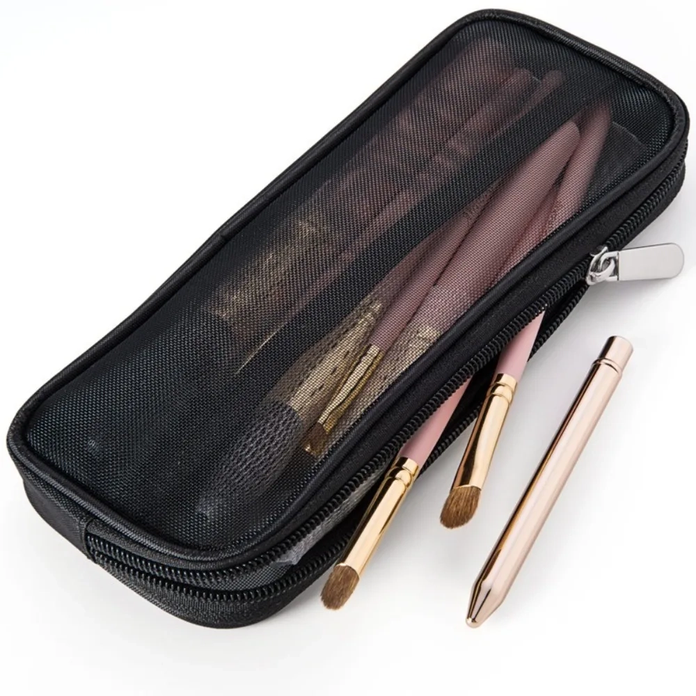Mesh Makeup Brush Organizer Toiletry Bag