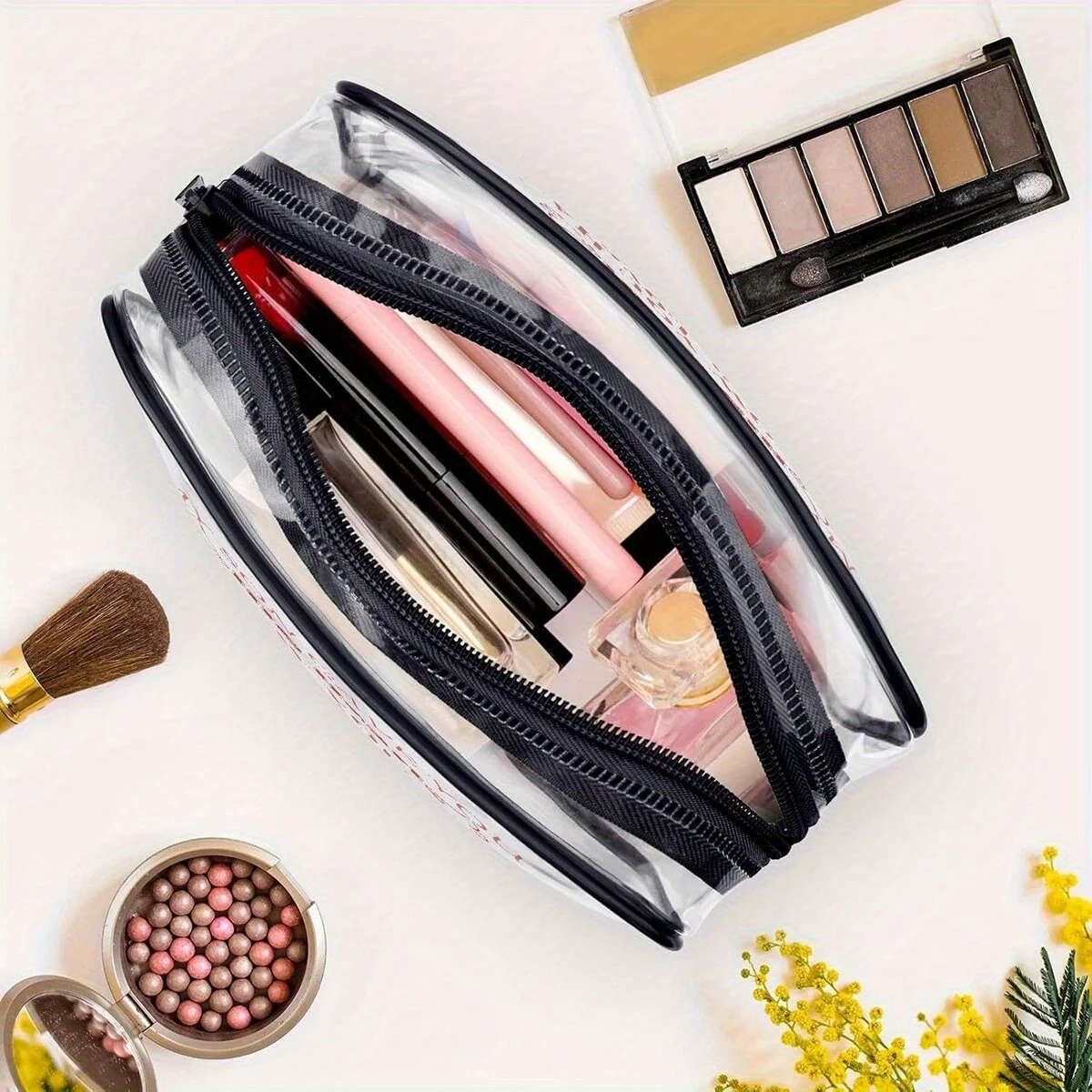 Clear Dragonfly Travel Toiletry Makeup Pouch - Image 2