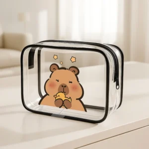 Clear Bear Print Travel Toiletry Makeup Bag