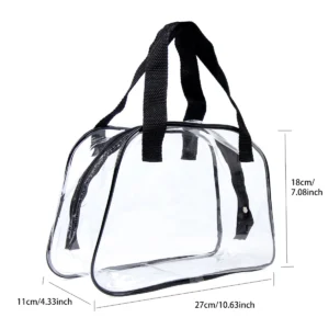 Striped Zippered Travel Toiletry Bag