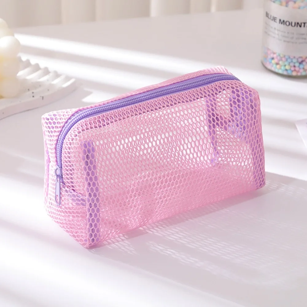 Colorful Mesh Travel Toiletry Makeup Bag - Image 7