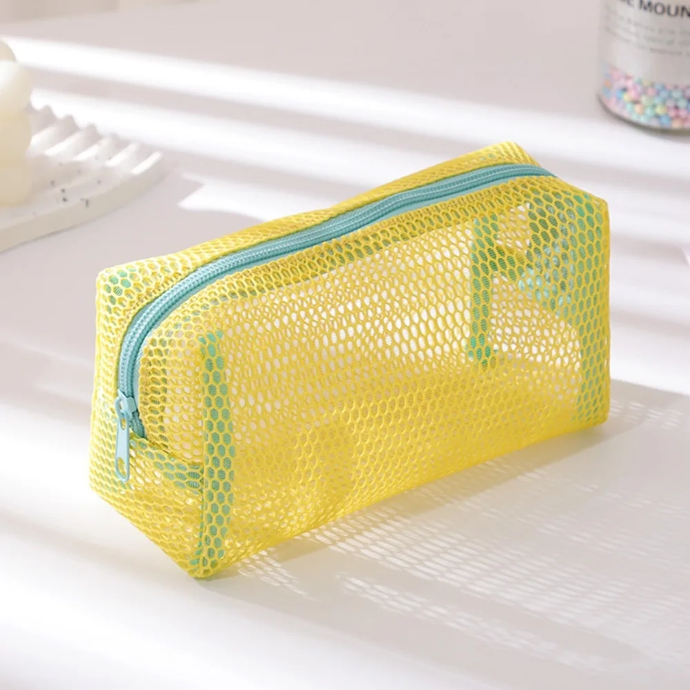 Colorful Mesh Travel Toiletry Makeup Bag - Image 8