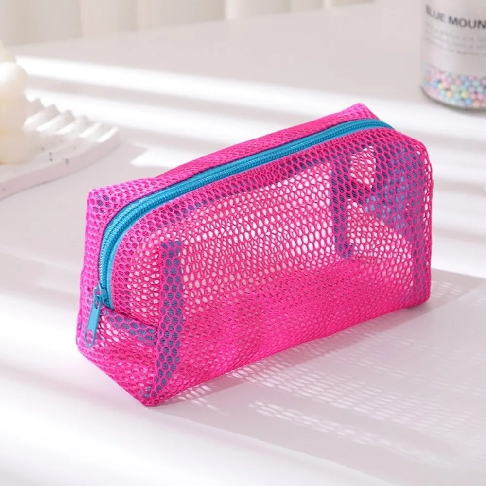 Colorful Mesh Travel Toiletry Makeup Bag - Image 4