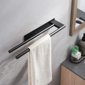 No-Drill Double Towel Bar