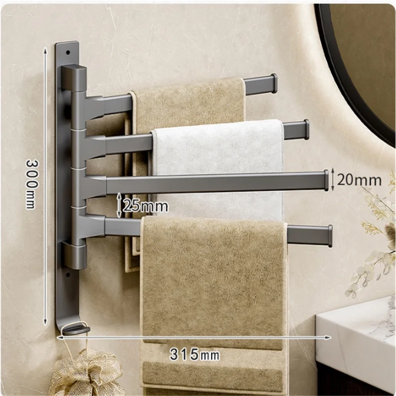Swivel Wall-Mounted Towel Rack - Image 4