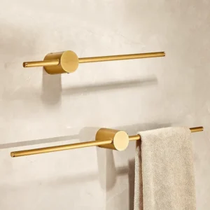 Wall-Mounted Brass Towel Rack Shelf