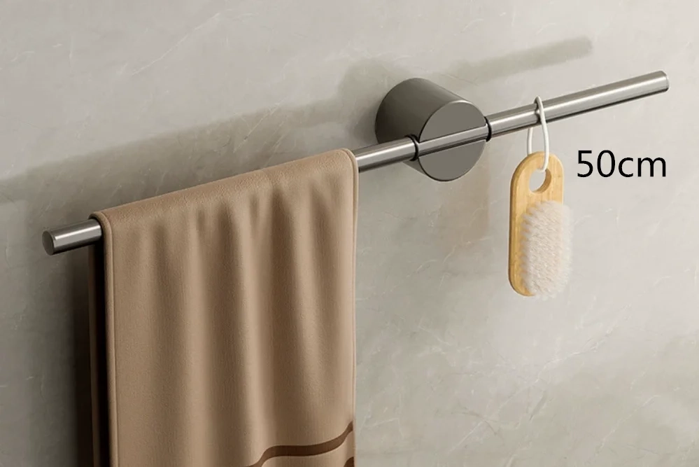 Aluminum Wall-Mounted Towel Rack Shelf - Image 7