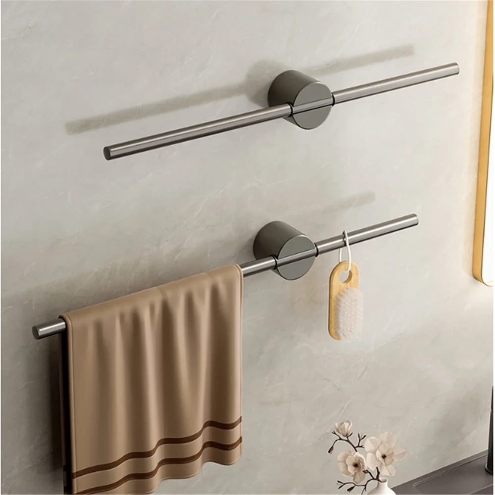 Aluminum Wall-Mounted Towel Rack Shelf